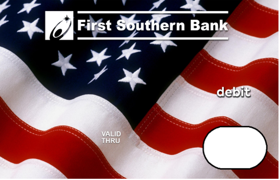 personalized debit card American flag